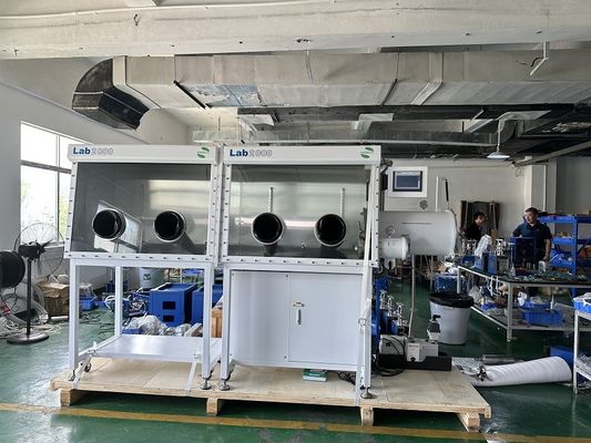 Dual Workstation Single Side Vacuum Glove Box With Gas Purification System